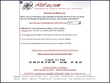 Aperu du site Envoyer un fax directement par internet avec AlloFax.com