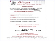 Aperçu du site Envoyer un fax directement par internet avec AlloFax.com