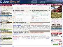 Aperçu du site Cyber Emploi : portail emploi, stage, formation, création d'entreprise