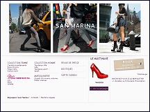 Aperçu du site San Marina - catalogue collection chaussures San Marina en ligne