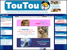 Aperu du site Toutou.fr - le site d'annonces de nos amis les animaux