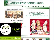 Aperu du site Saint Louis  Versailles - antiquits et bijoux - expert diplm d'tat