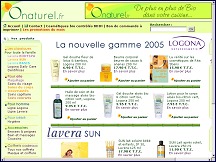 Aperu du site Onaturel - boutique en ligne de cosmtiques bio et accessoires