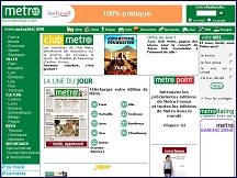 Aperçu du site Metro France - journal quotidien gratuit Metro, édition PDF en ligne