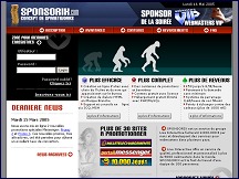 Aperu du site Sponsorix - plateforme d'affiliation pour rentabiliser votre site web