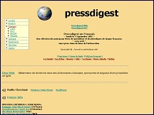 Aperu du site Pressdigest - revue de presse multilingue et internationale
