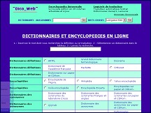 Aperçu du site Dico Web - dictionnaires et encyclopédies en ligne, synonymes, acronymes