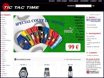 Aperçu du site Tictactime.com - spécialiste des montres, toutes les grandes marques