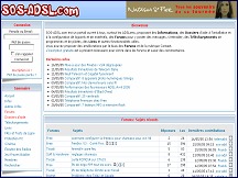 Aperu du site SOS-ADSL - informations, forums d'aide, test de dbit ADSL