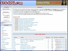Aper�u du site SOS-ADSL - informations, forums d'aide, test de d�bit ADSL