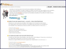 Aperu du site Eprobay.com - mise en relation de consultants freelance avec entreprises