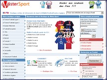 Aperçu du site MisterSport.com - maillots de football, vêtements de sport