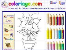 Aperu du site Coloriage.com - magie de couleur pour les enfants
