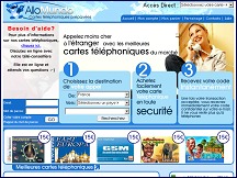 Aperçu du site Allomundo.com - cartes téléphoniques prépayées pour téléphoner moins cher