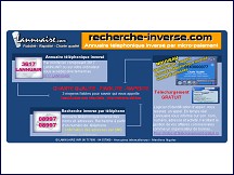 Aper�u du site L'annuaire t�l�phonique invers�
