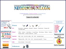 Aper�u du site Neodiscount - accessoires informatiques et r�seau � prix discount