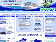 Aperu du site ABCroisiere - centrale d'achats croisires maritimes et fluviales discount