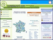 Aperu du site Au Restaurant - guide restaurant, trouver un bon resto en France