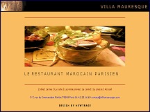 Aperçu du site Villamauresque - restaurant marocain à Paris