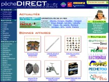 Aperçu du site Peche Direct - le cybermarché du pêcheur