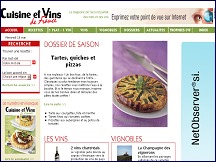 Aperu du site Cuisine et vins de France - le magazine de l'accord parfait des mets et des vins