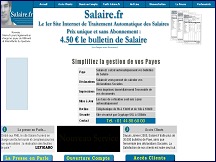 Aperu du site Salaire.fr - traitement automatis de la paye