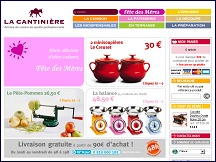 Aperçu du site La Cantinière - articles de cuisine de qualité professionnelle