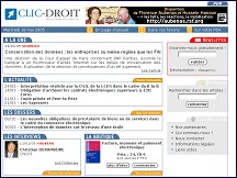 Aperçu du site Clic-Droit.com - droit du multimédia et de l'internet