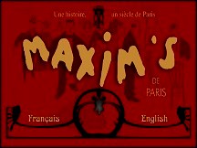 Aperu du site Maxim's de Paris - lgendaire restaurant, lieu magique de la vie parisienne
