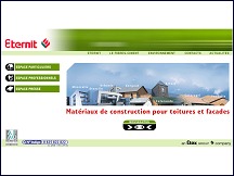 Aperu du site Eternit.fr - matriaux de construction pour toiture et faade