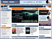 Aperu du site Commeaucinema, e-magazine de l'actualit cinma et DVD