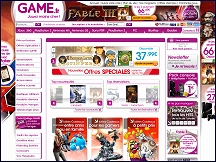 Aperu du site Game.fr - spcialiste des jeux vido moins cher, neuf et ocassion