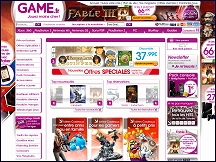 Aper�u du site Game.fr - sp�cialiste des jeux vid�o moins cher, neuf et ocassion
