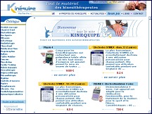 Aperu du site Kinequipe.com - tous le matriel des kinesithrapeutes