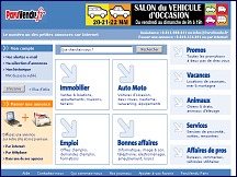 Aperçu du site Paru Vendu - petites annonces gratuites, auto, immo : ParuVendu.fr