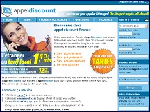 Aperçu du site AppelDiscount.com - vos appels à l'étranger moins cher