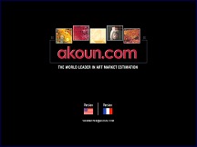 Aperu du site Akoun - Cotes et biographies d'artistes, peintres, sculpteurs et photographes