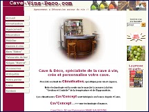 Aperu du site Cave-vin-deco.com cre et personnalise votre cave