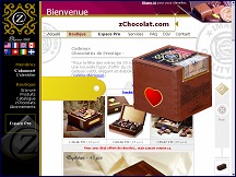 Aperu du site Zchocolat - vente en ligne de chocolat de dgustation