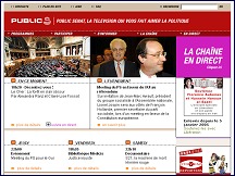 Aperu du site Public Snat - chane de tlvision ddie  la politique franaise