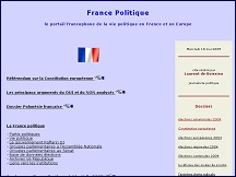 Aperu du site France Politique - la vie politique en France et en Europe