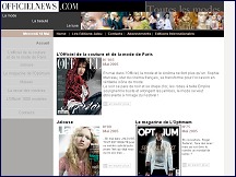 Aperçu du site Officiel News, l'officiel de la couture et de la mode de Paris