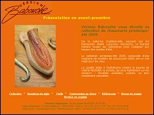 Aperu du site Version Babouche - la collection de sandales et chaussures