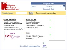 Aperçu du site Vidal - l'information de référence sur les médicaments