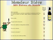 Aperçu du site Monsieur Bière - 560 bières du monde en vente sur le web