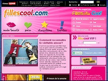 Aperçu du site Filles Cool - le site des magazines clin d'oeil & Cool!