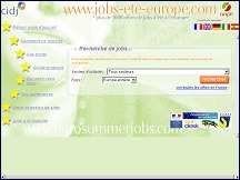 Aperu du site Jobs Ete Europe