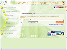 Aperçu du site Jobs Ete Europe