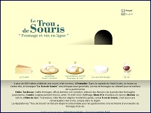 Aperu du site Letroudesouris.com - Fromages et vins de Franche-Comt en ligne