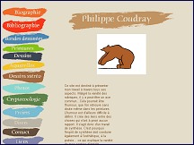 Aperçu du site Philippe Coudray - dessinateur de bandes dessinées